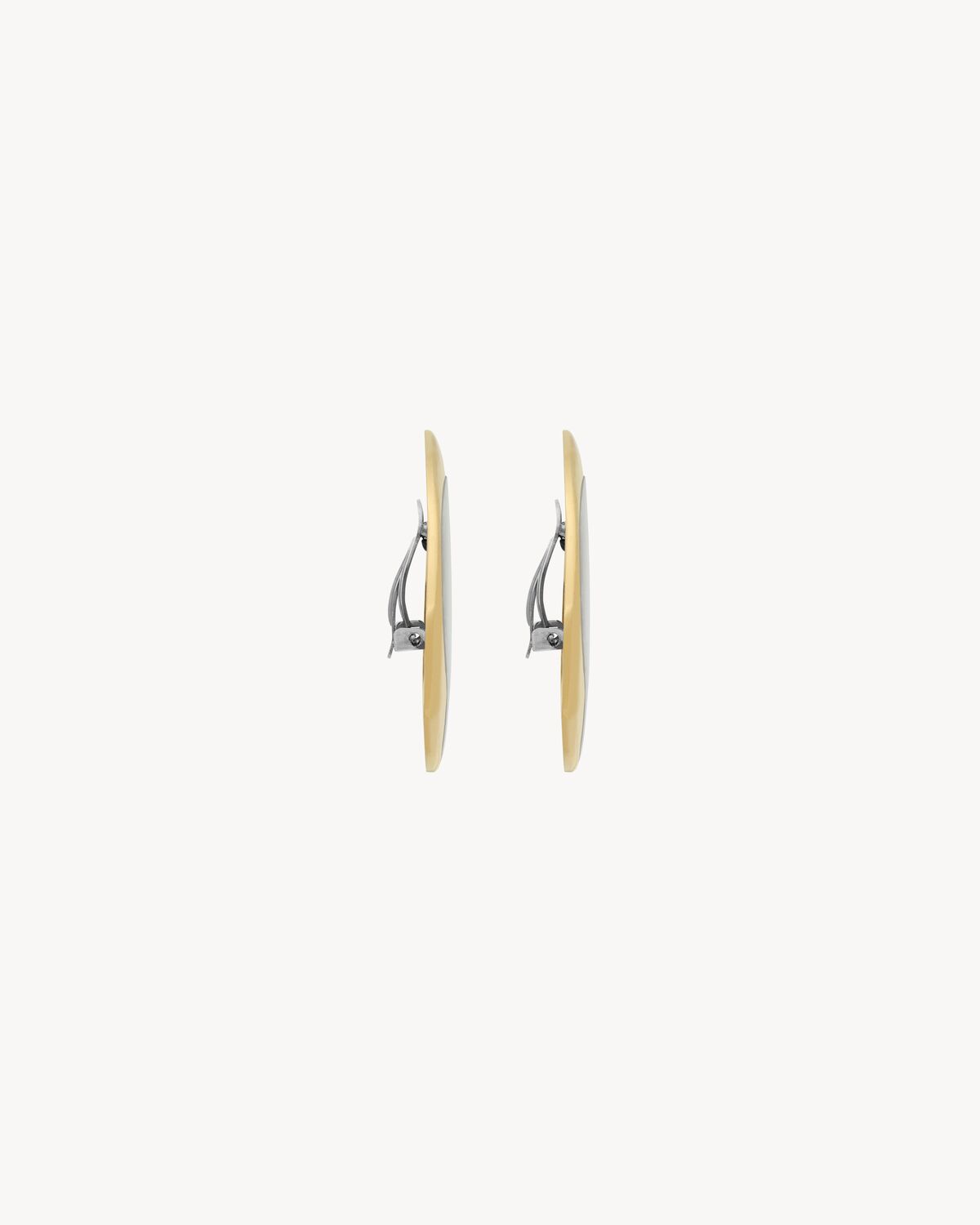 shield earrings in metal