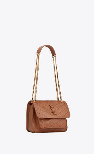 SAINT LAURENT Niki Baby bag Bronze Leather ref.491135 - Joli Closet