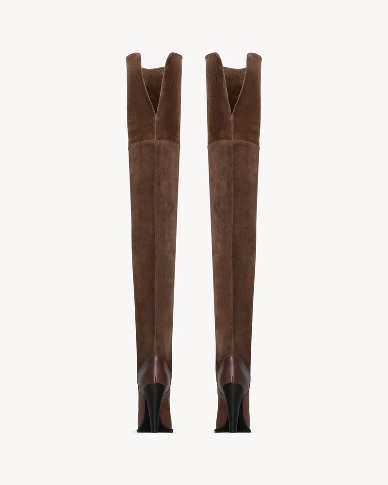 NADJA boots in smooth leather and suede