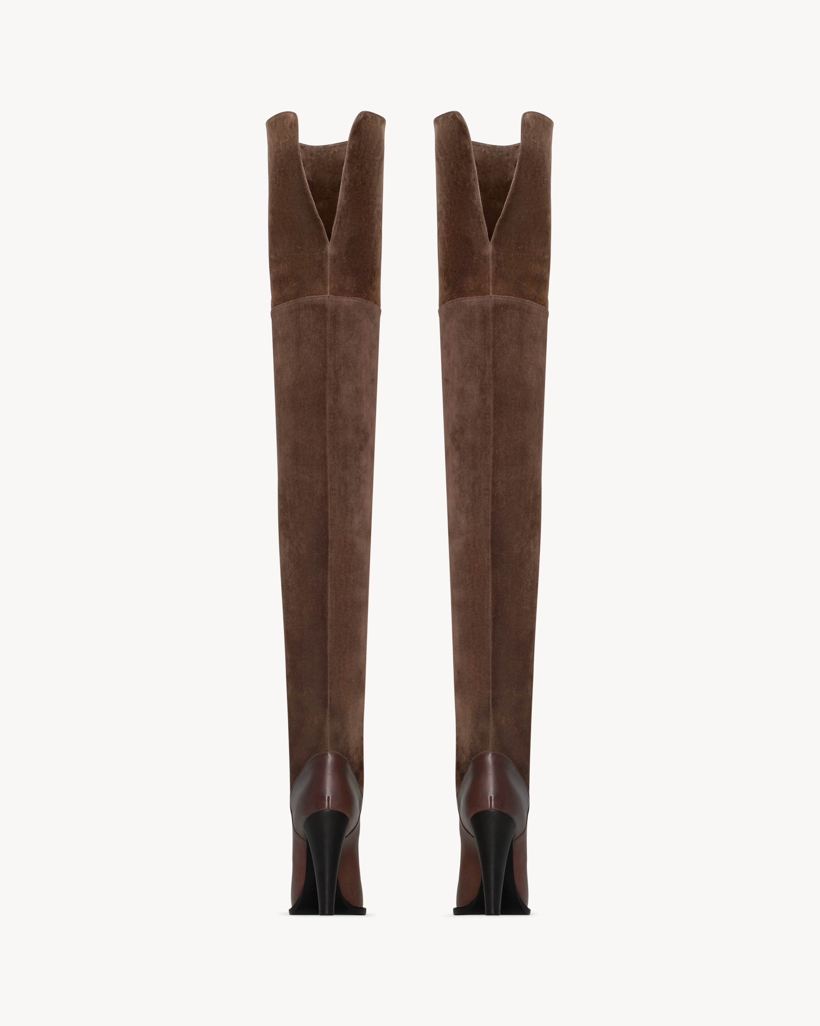 NADJA boots in smooth leather and suede