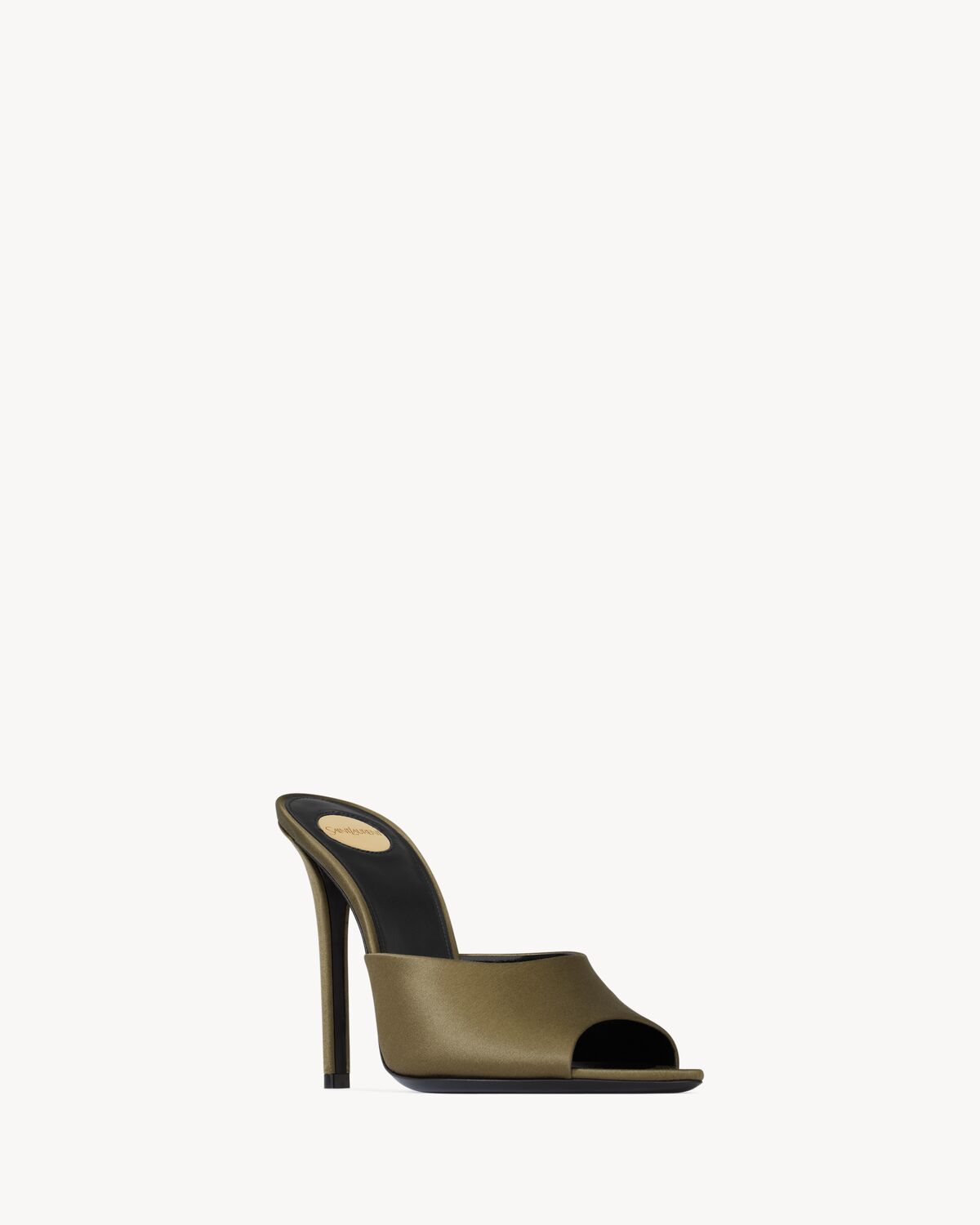 GOLDIE mules en crêpe satin