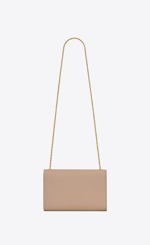 KATE medium chain bag in grain de poudre embossed leather | Saint ...