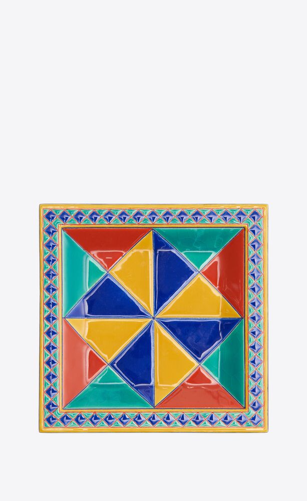 emaux de longwy enameled mosaic pin tray