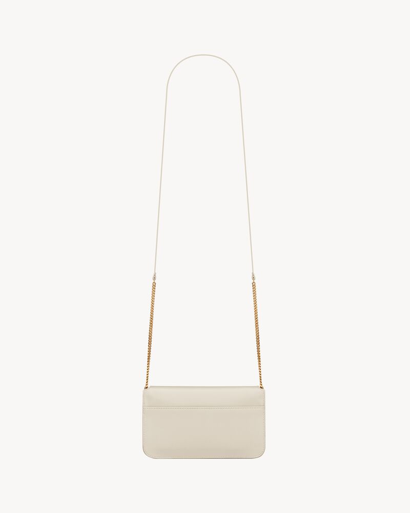 CASSANDRE phone holder with strap in smooth leather