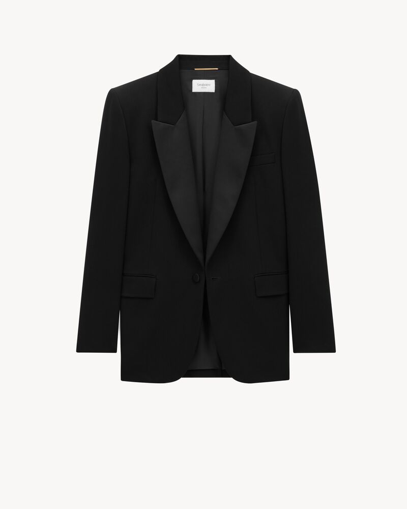 tuxedo jacket in grain de poudre