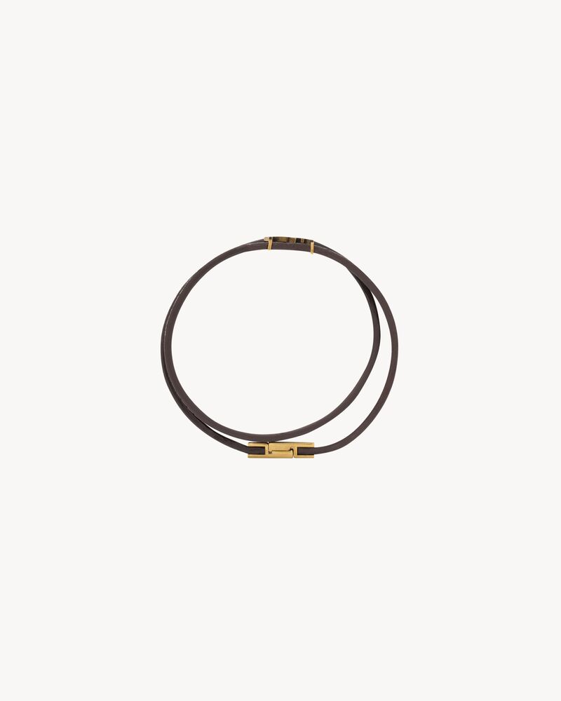 CASSANDRE double-wrap bracelet in leather
