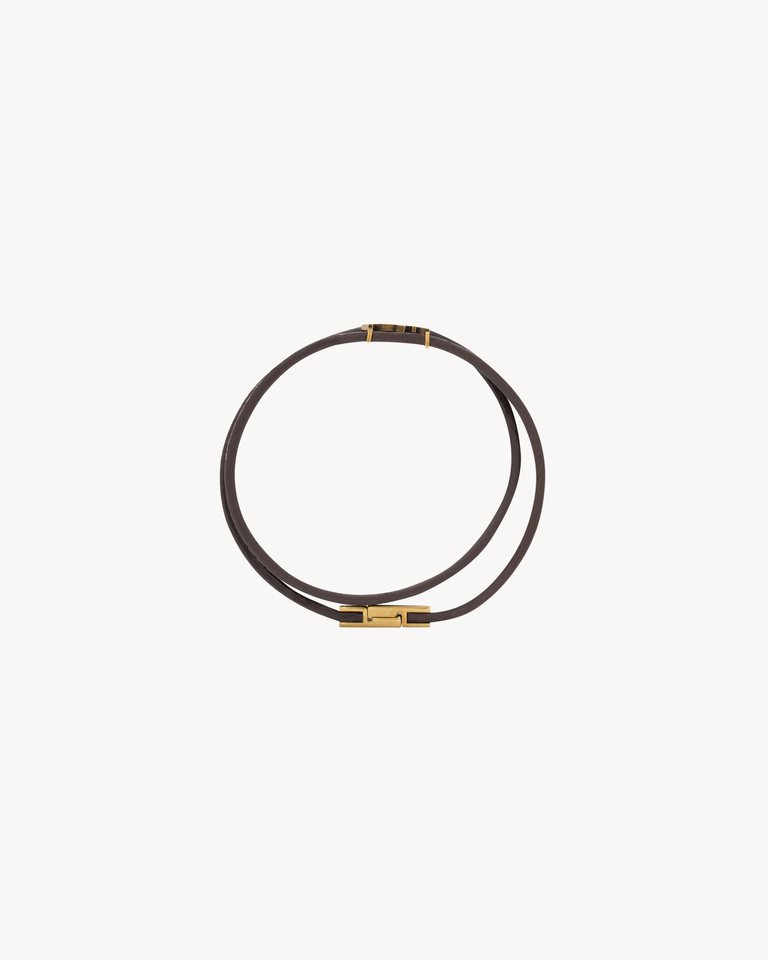 Pulsera de dos vueltas de piel con Cassandre