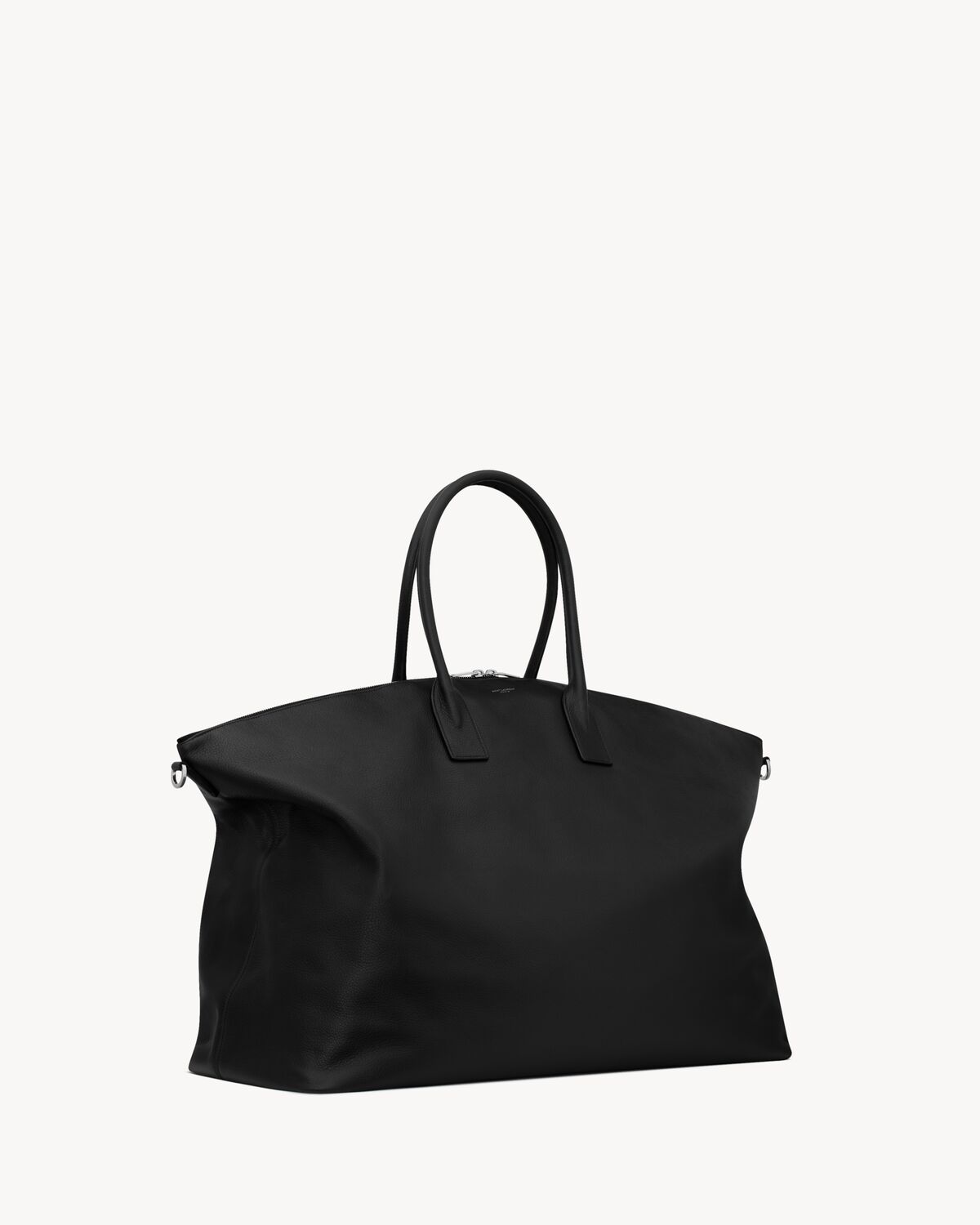 giant bowling tote in grained leather