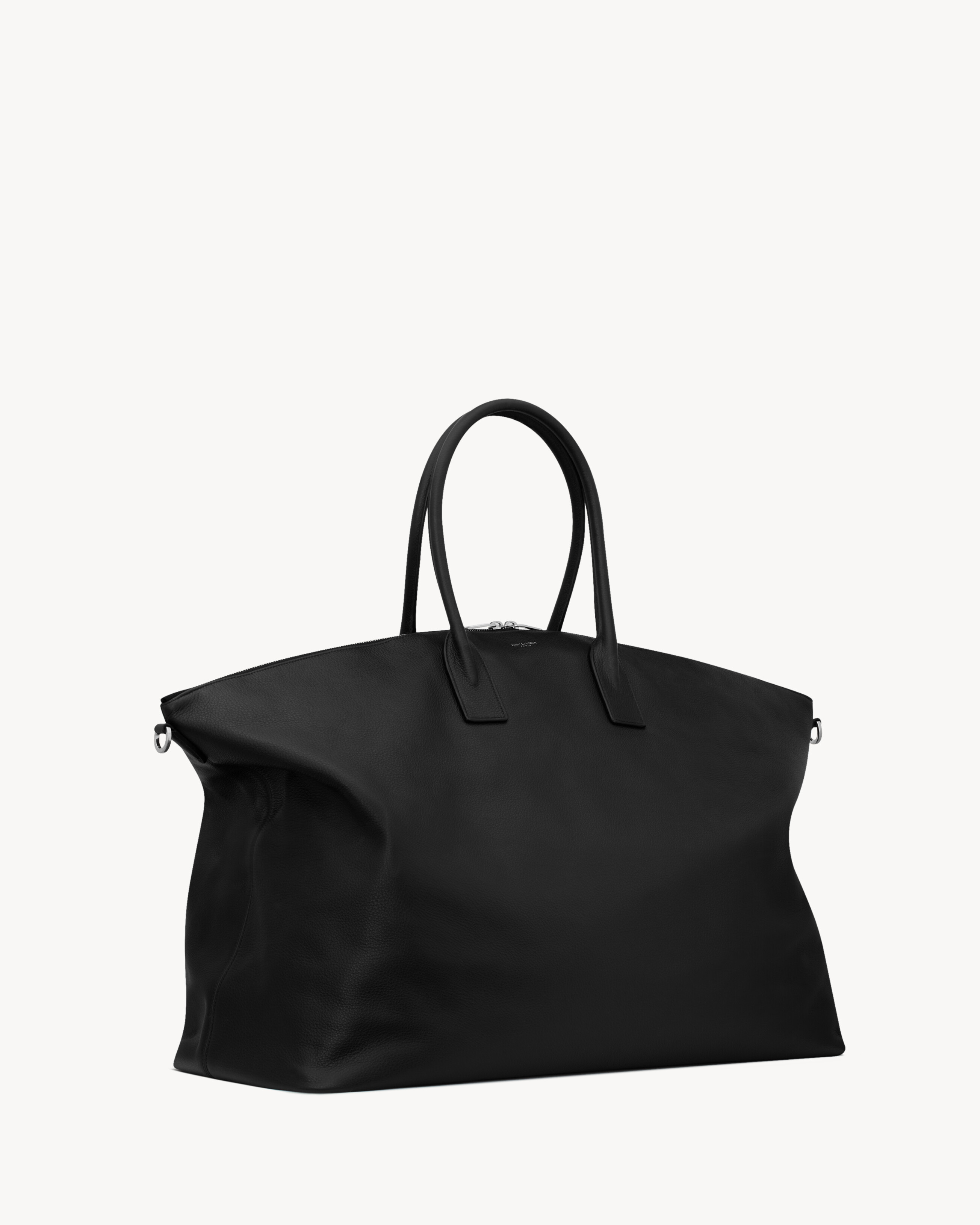 giant BOWLING tote in grained leather