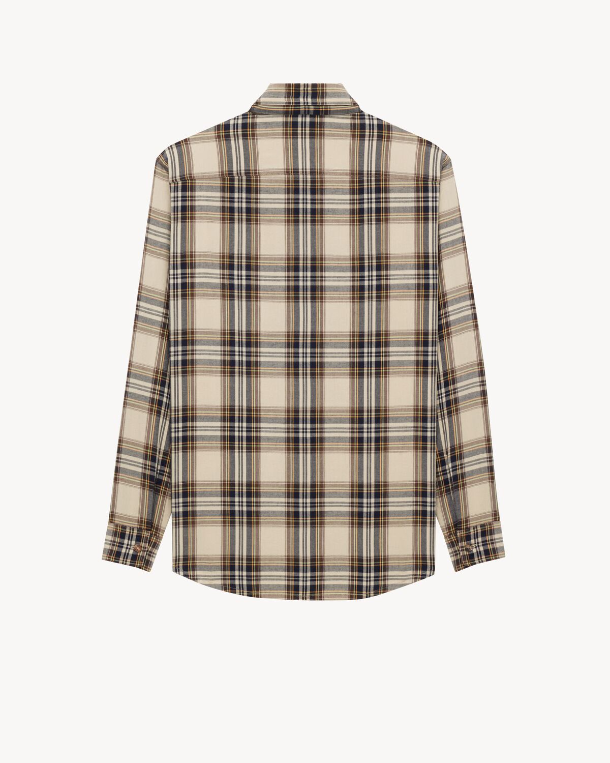 chemise cassandre à lavallière en coton motif tartan