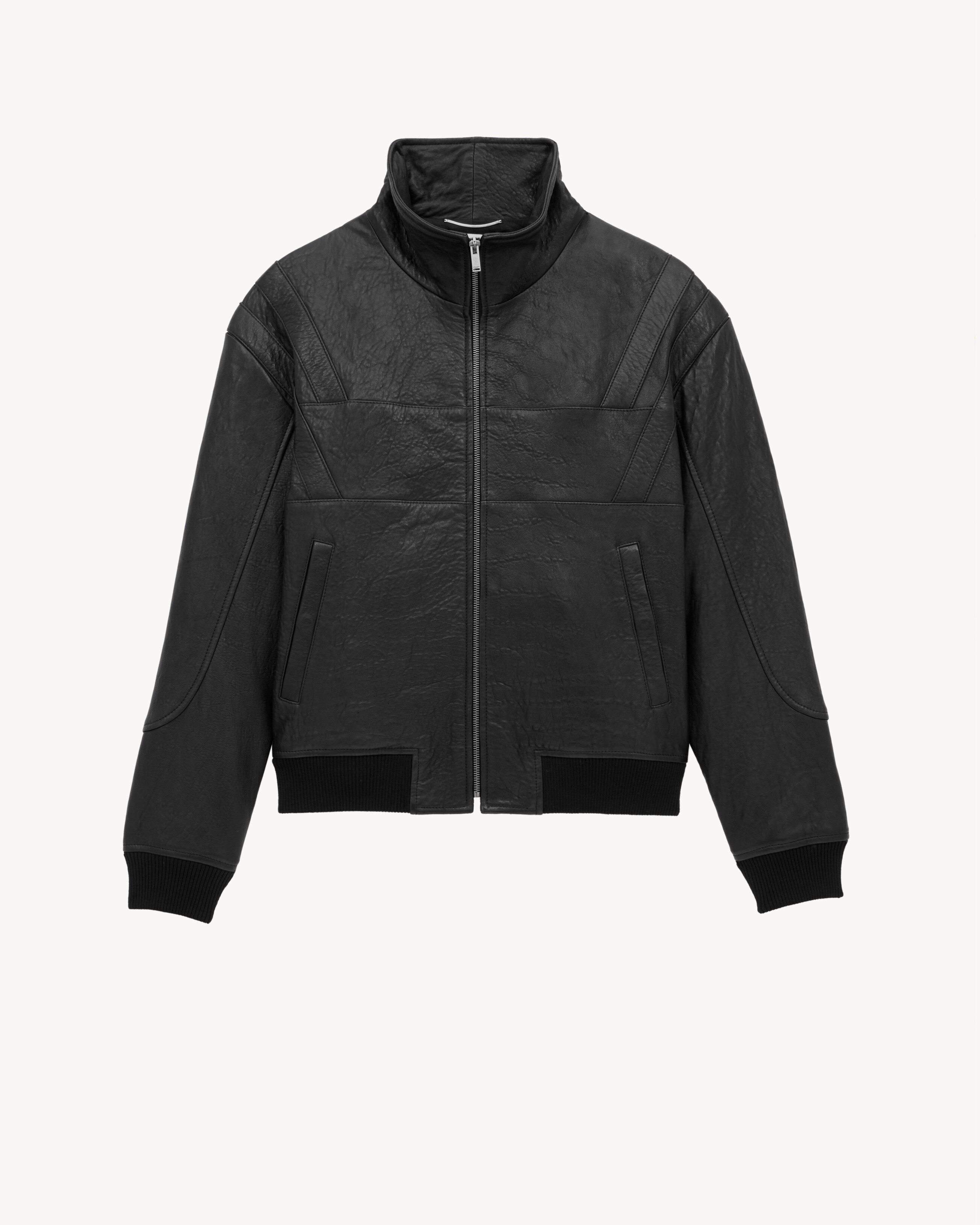 Chaqueta de piel de cordero granulada
