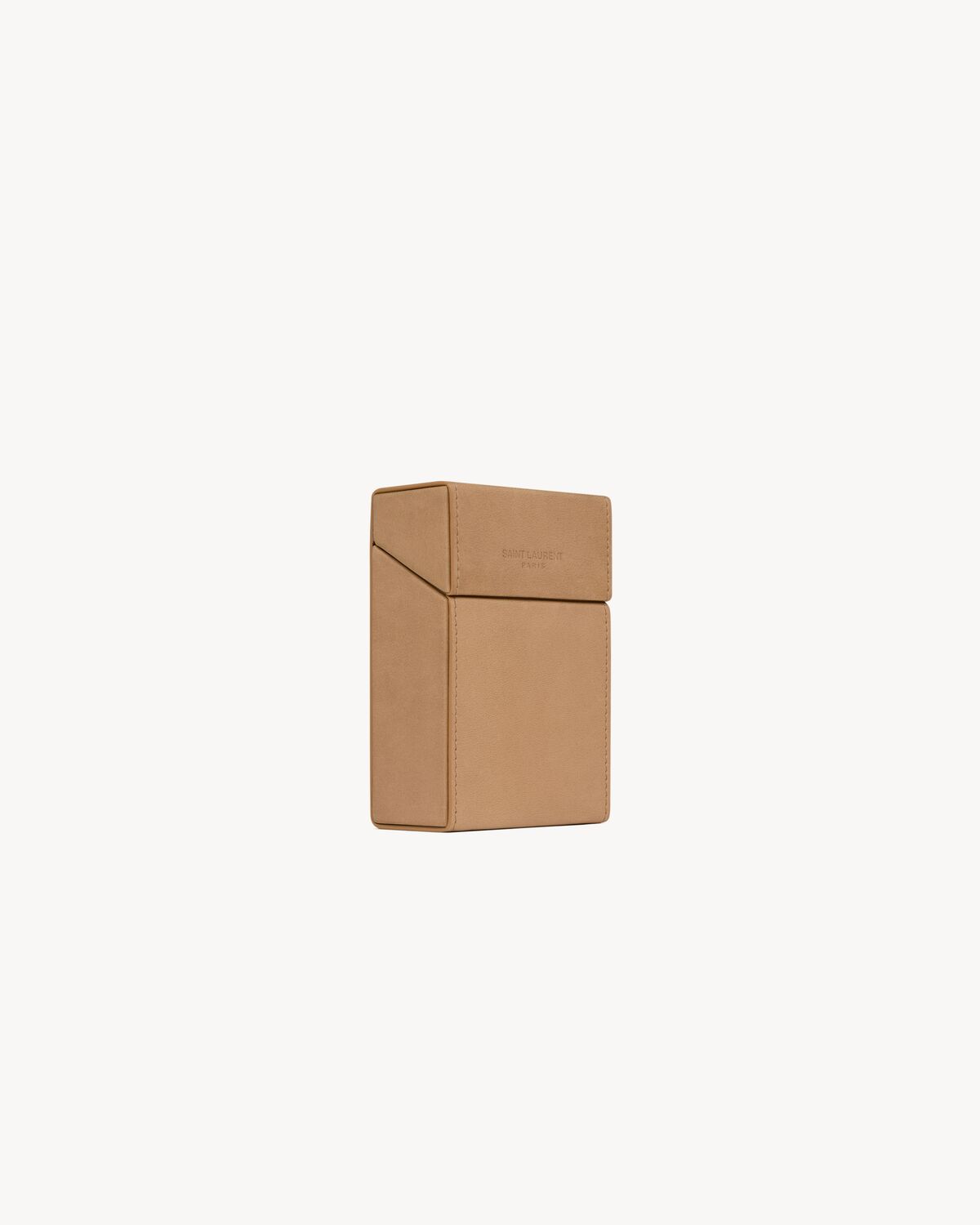 saint laurent paris cigarette box in vegetable-tanned leather