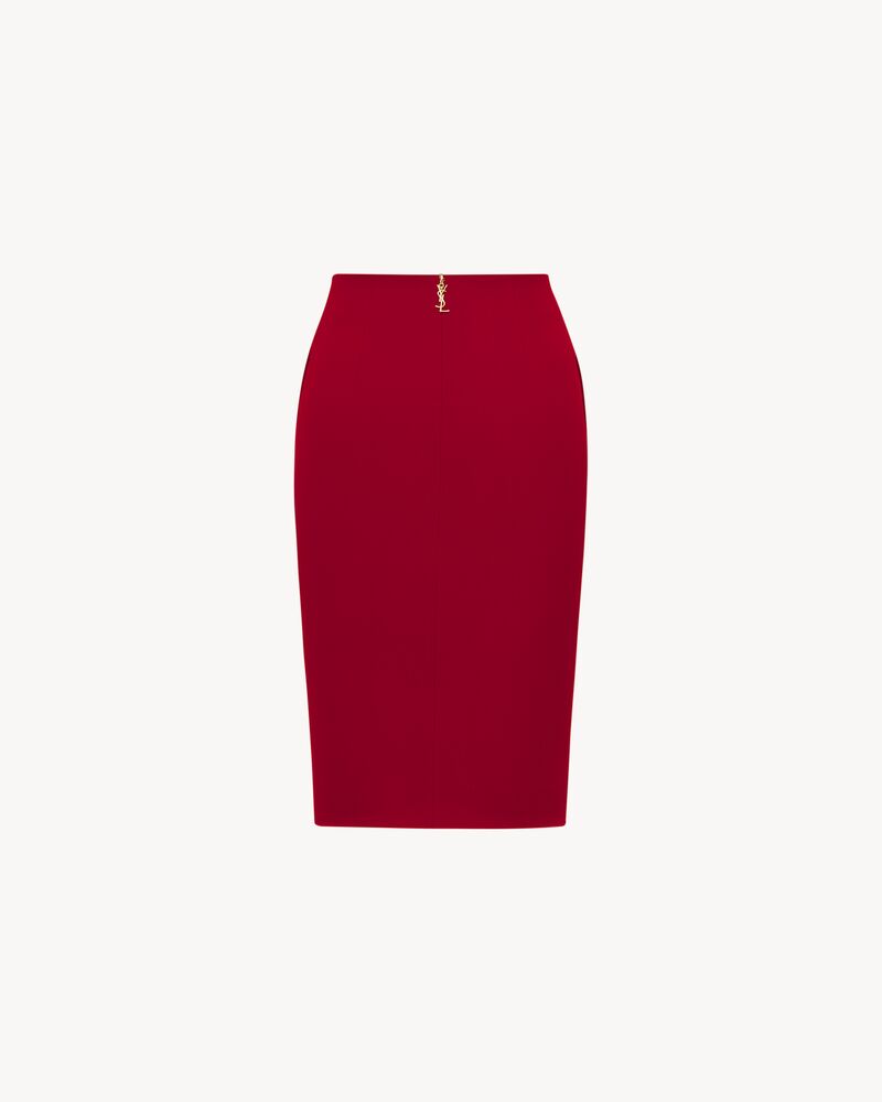 pencil skirt in satin