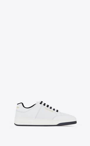 build nedbrydes Vær stille SL/61 low-top sneakers in smooth and grained leather | Saint Laurent | YSL .com
