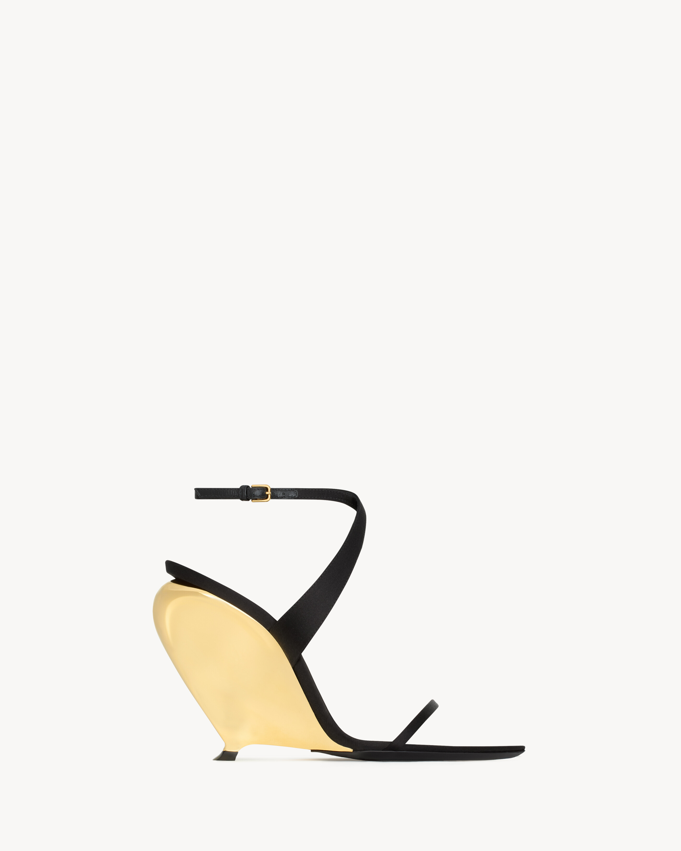 TALLULAH wedges in satin crepe | Saint Laurent | YSL US