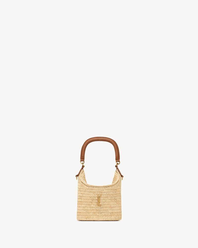 GABY BUCKET EN CUIR RAPHIA