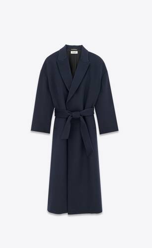 belted wrap coat in cashmere