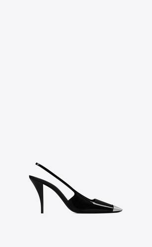 BLADE slingback pumps in patent leather | Saint Laurent United States ...