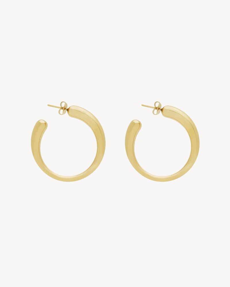 organic hoop earrings in metal