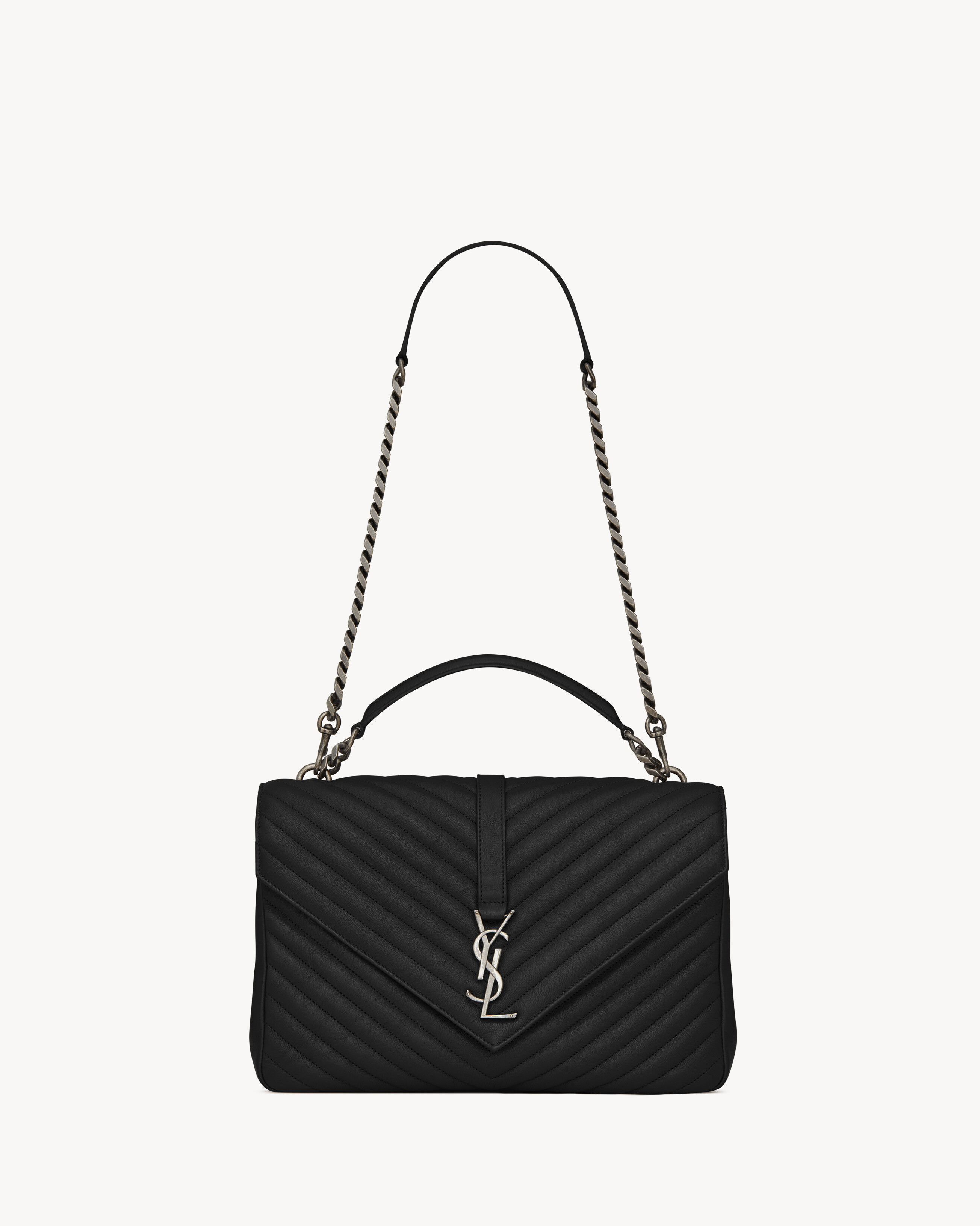 Saint Laurent Monogram Large Leather Pouch