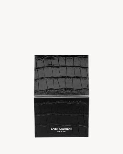 Saint Laurent For You Pocket Mirror w/Case Leather Card Holder