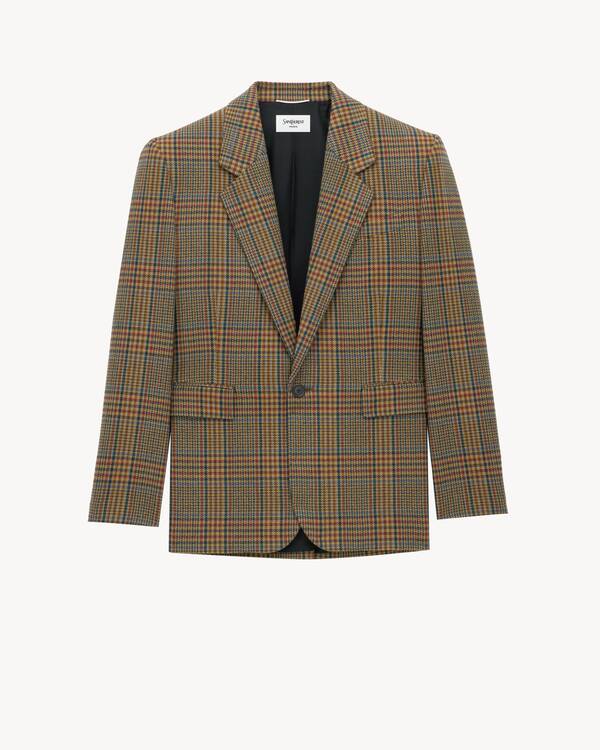 Yves Saint Laurent チェック柄ジャケット 白黒 楽天市場】サンローラン（柄チェック）（メンズファッション）の通販