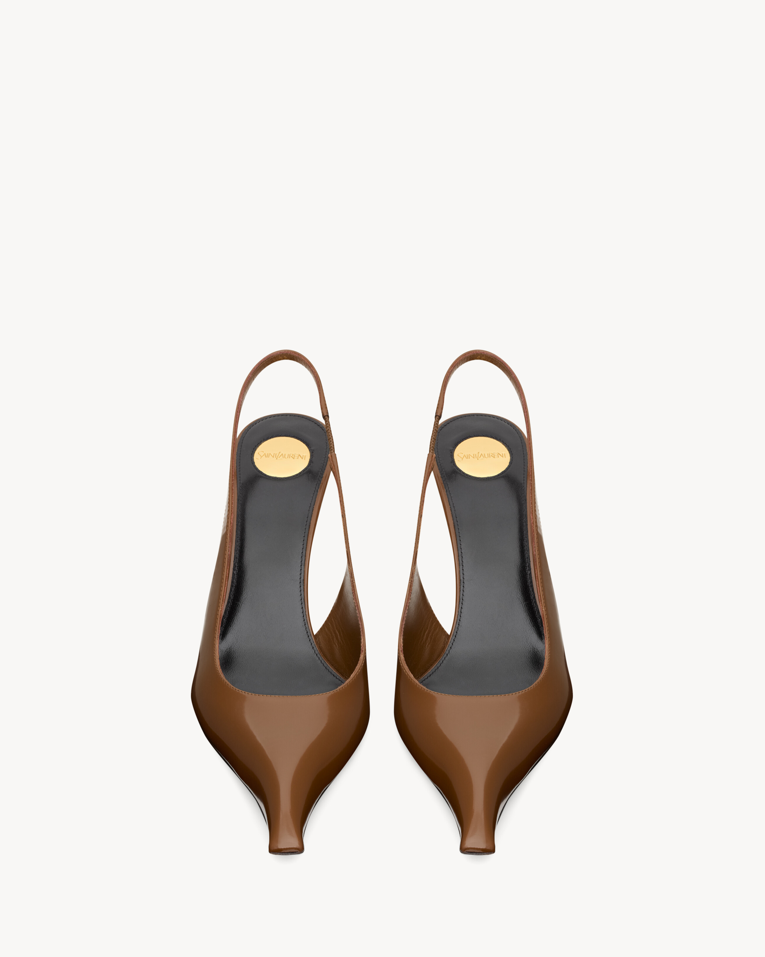 MILLER wedges in glazed leather