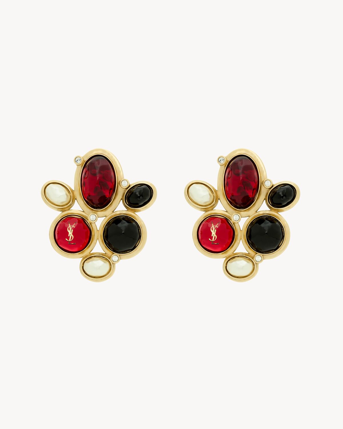 cassandre boucles d’oreilles byzantines en résine, cristal et métal