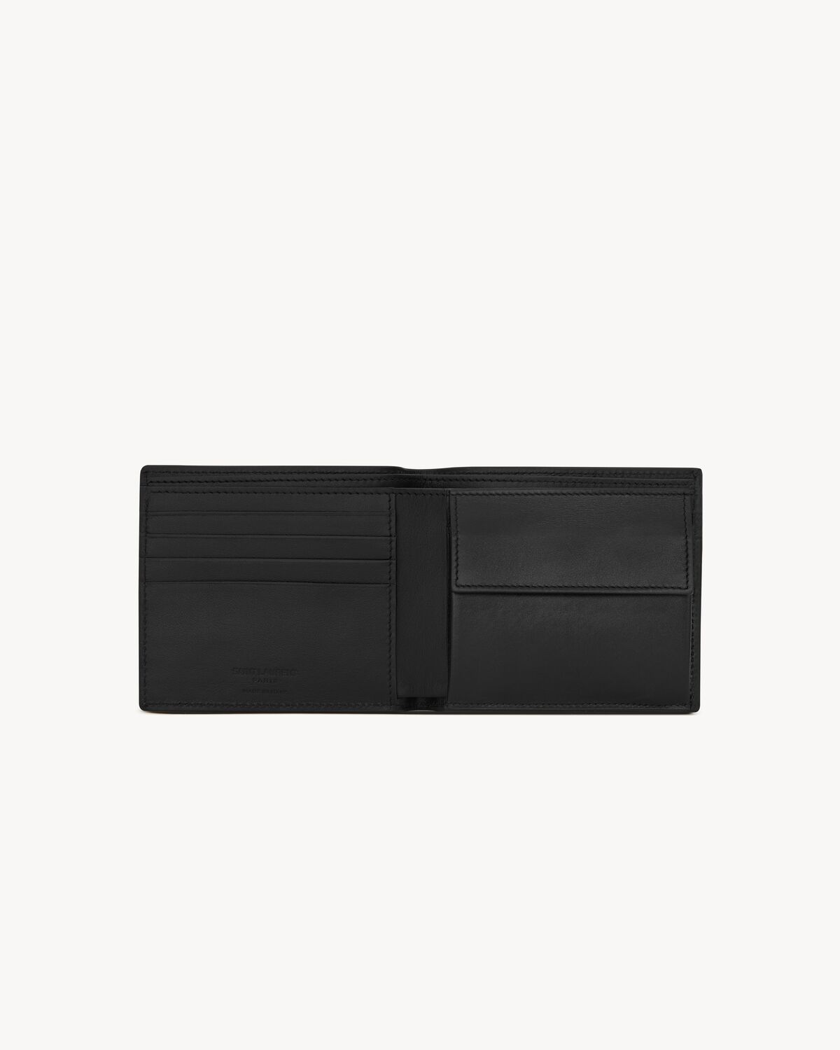 SAINT LAURENT PARIS East/West wallet with coin purse in smooth leather