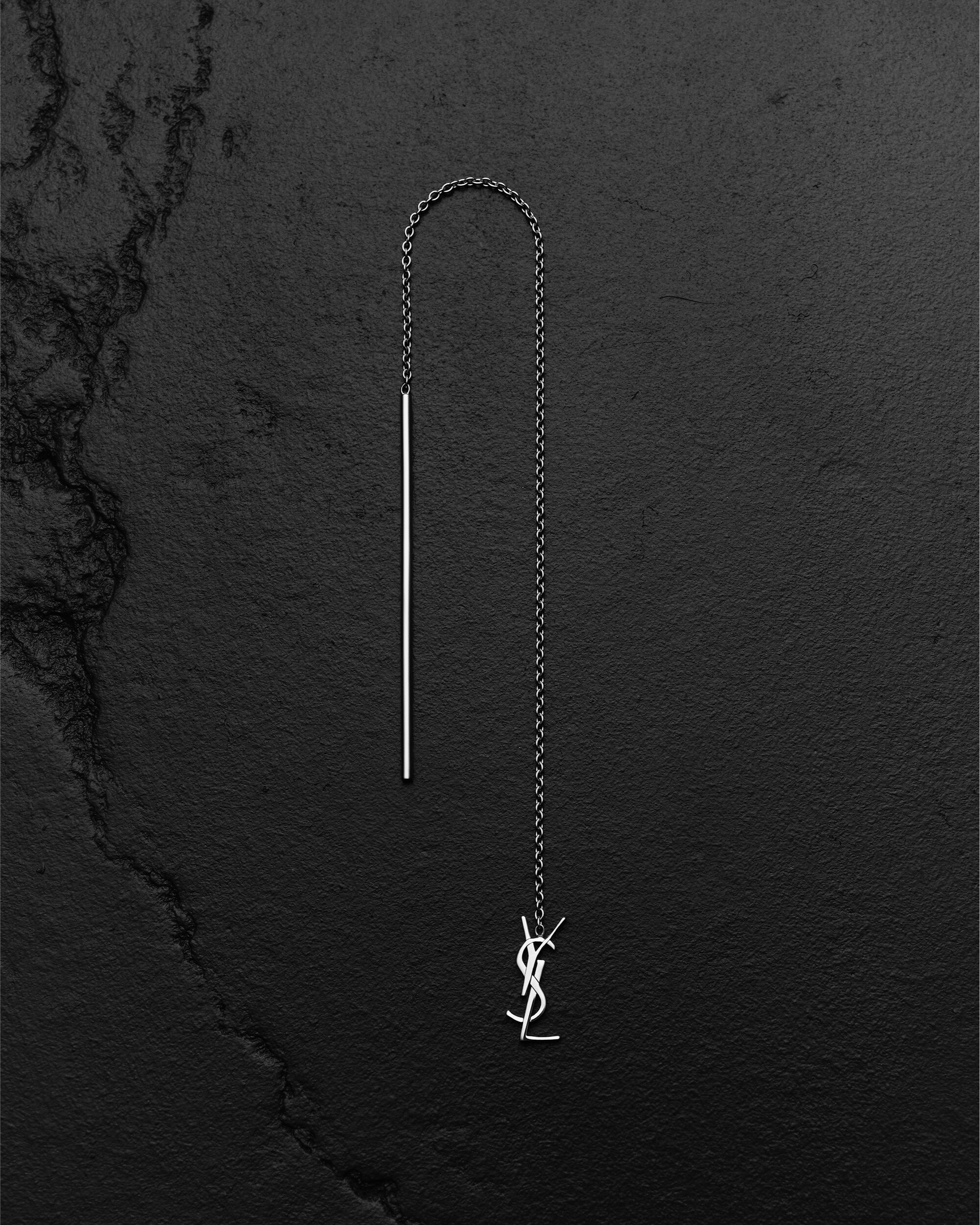 Pendiente colgante Cassandre de oro gris de 18 kt