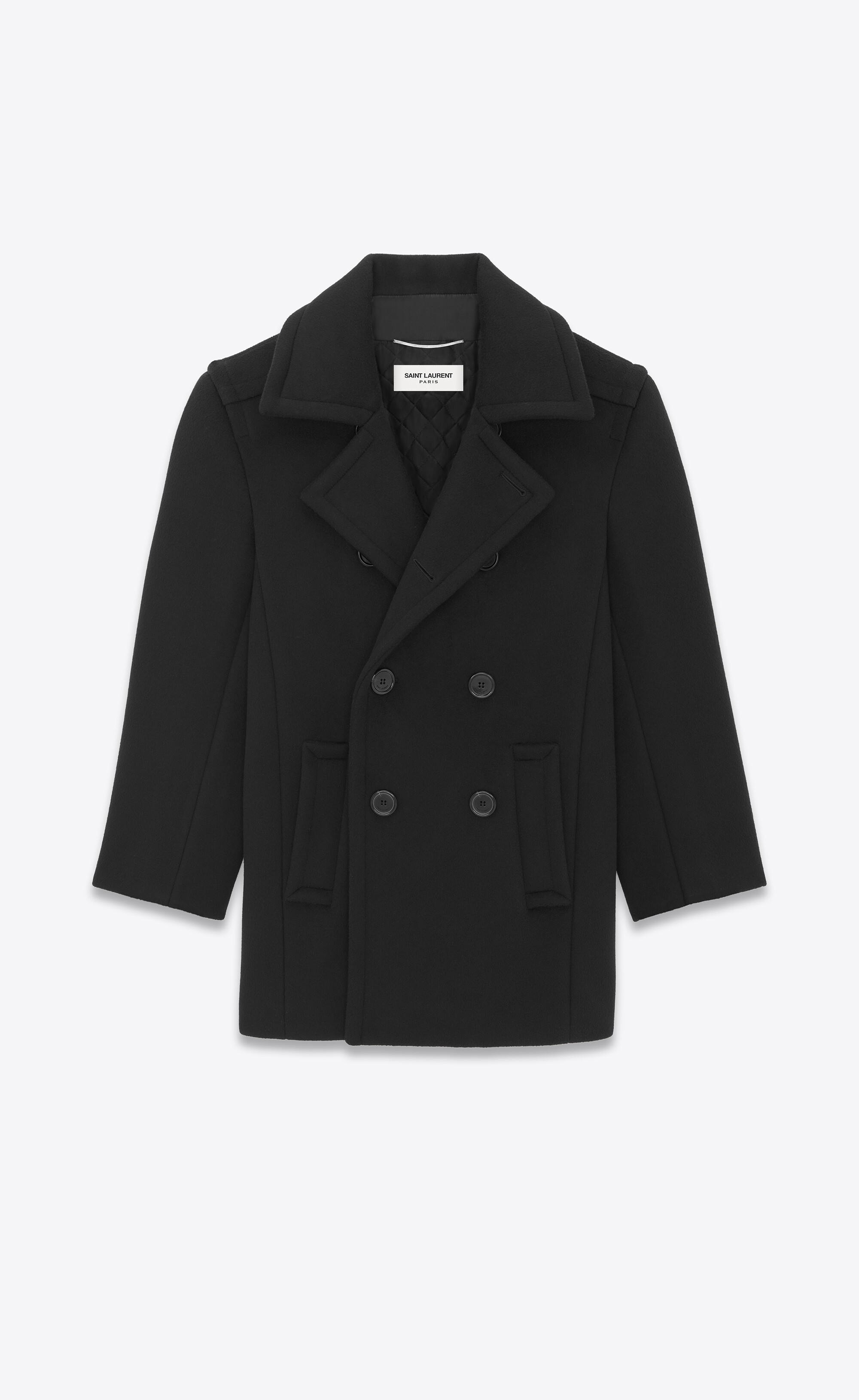 OVERSIZE PEACOAT IN WOOL | Saint Laurent | YSL.com