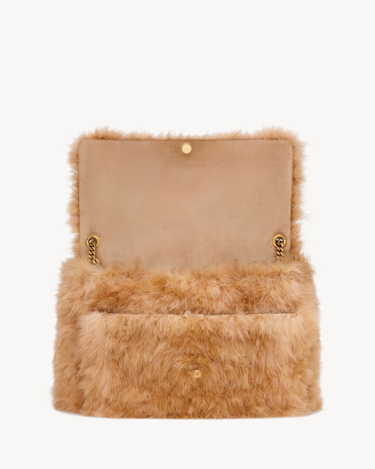 생로랑 깃털 소재의 오버사이즈 니키 숄더백 801627FAD0F6933