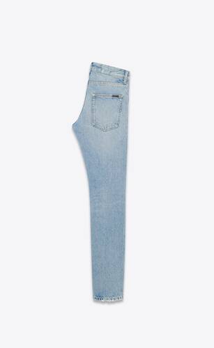 Slim-fit jeans in blue waves denim | Saint Laurent | YSL.com