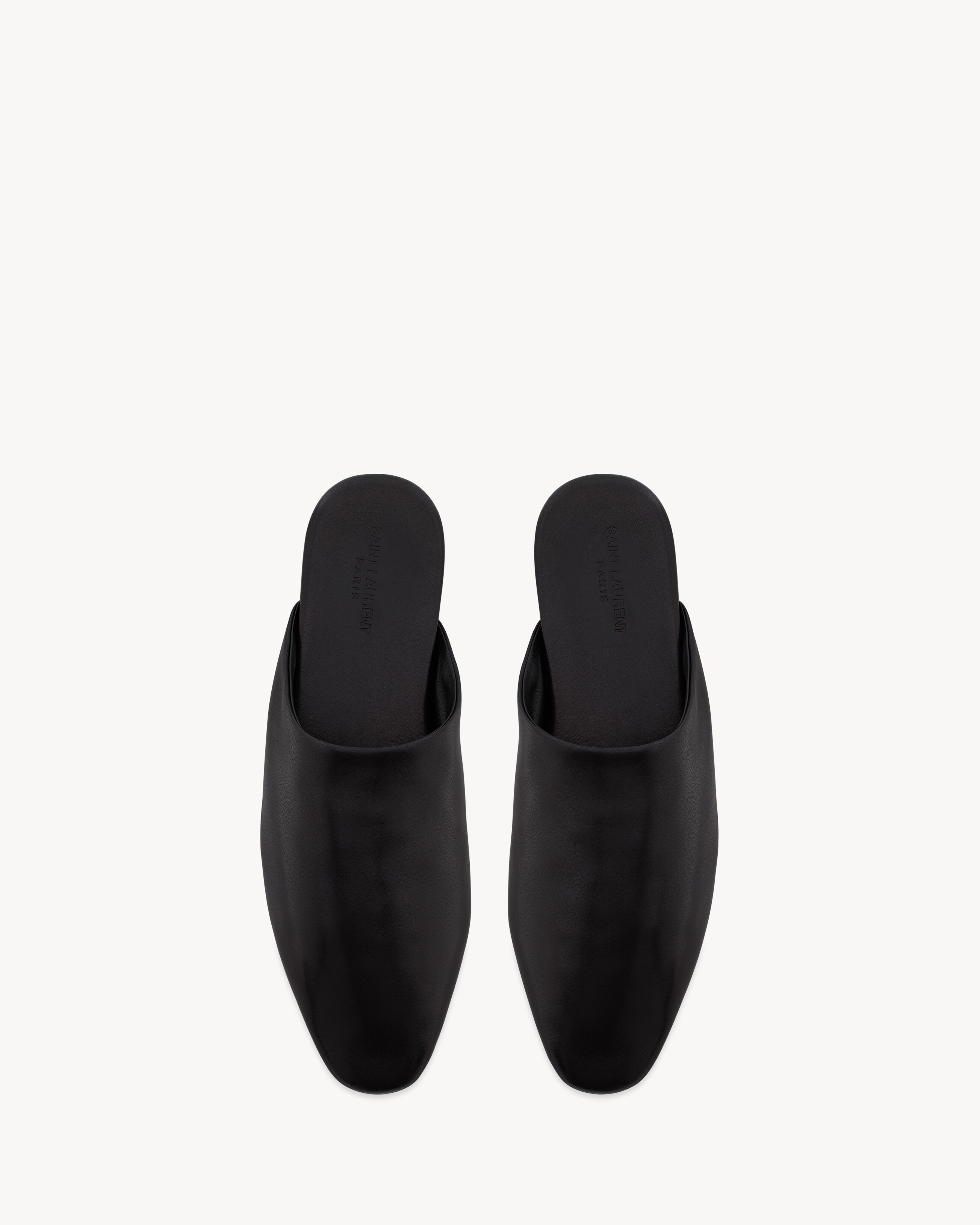 PLAZA mules in smooth leather