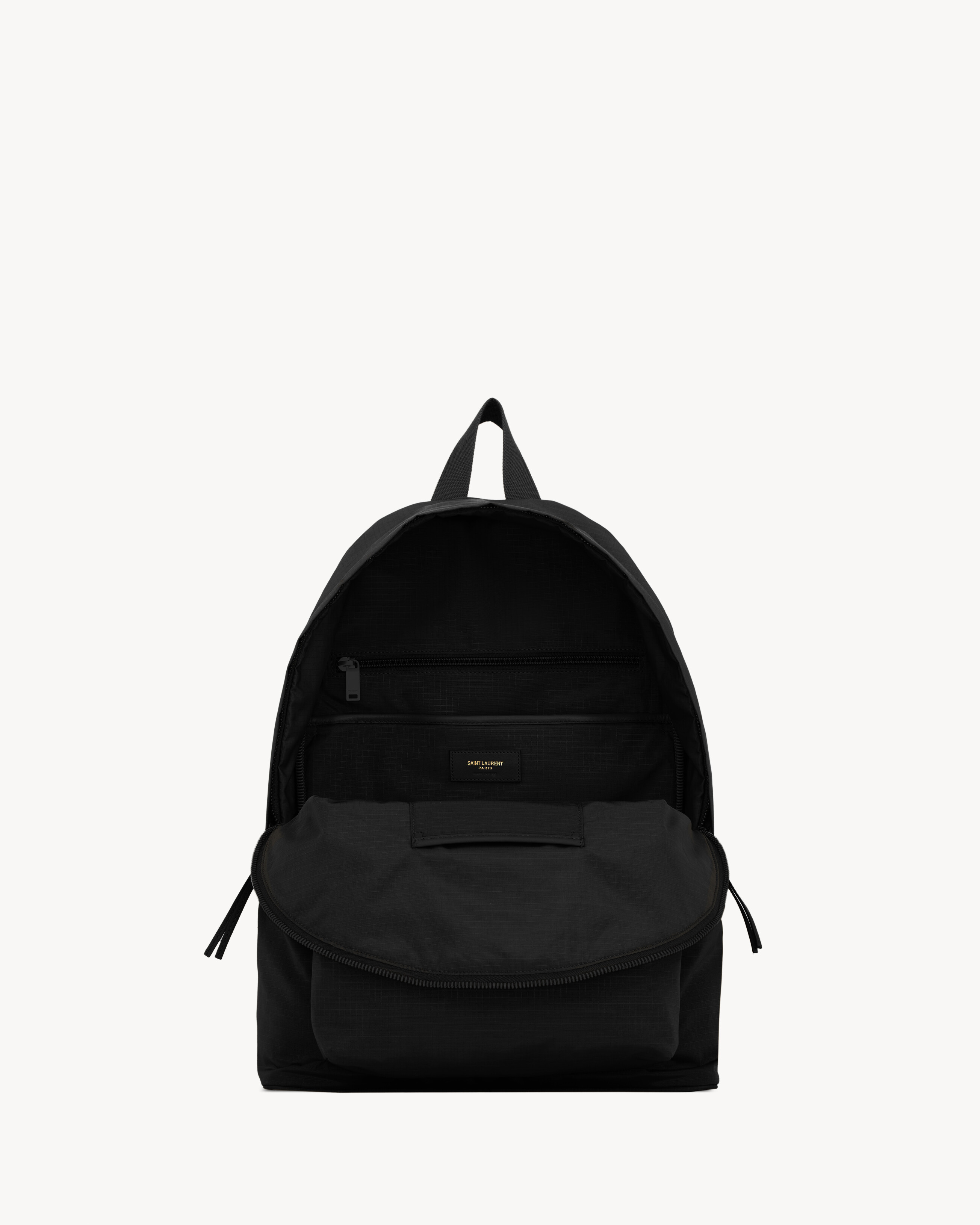 CITY backpack in nylon ripstop and leather