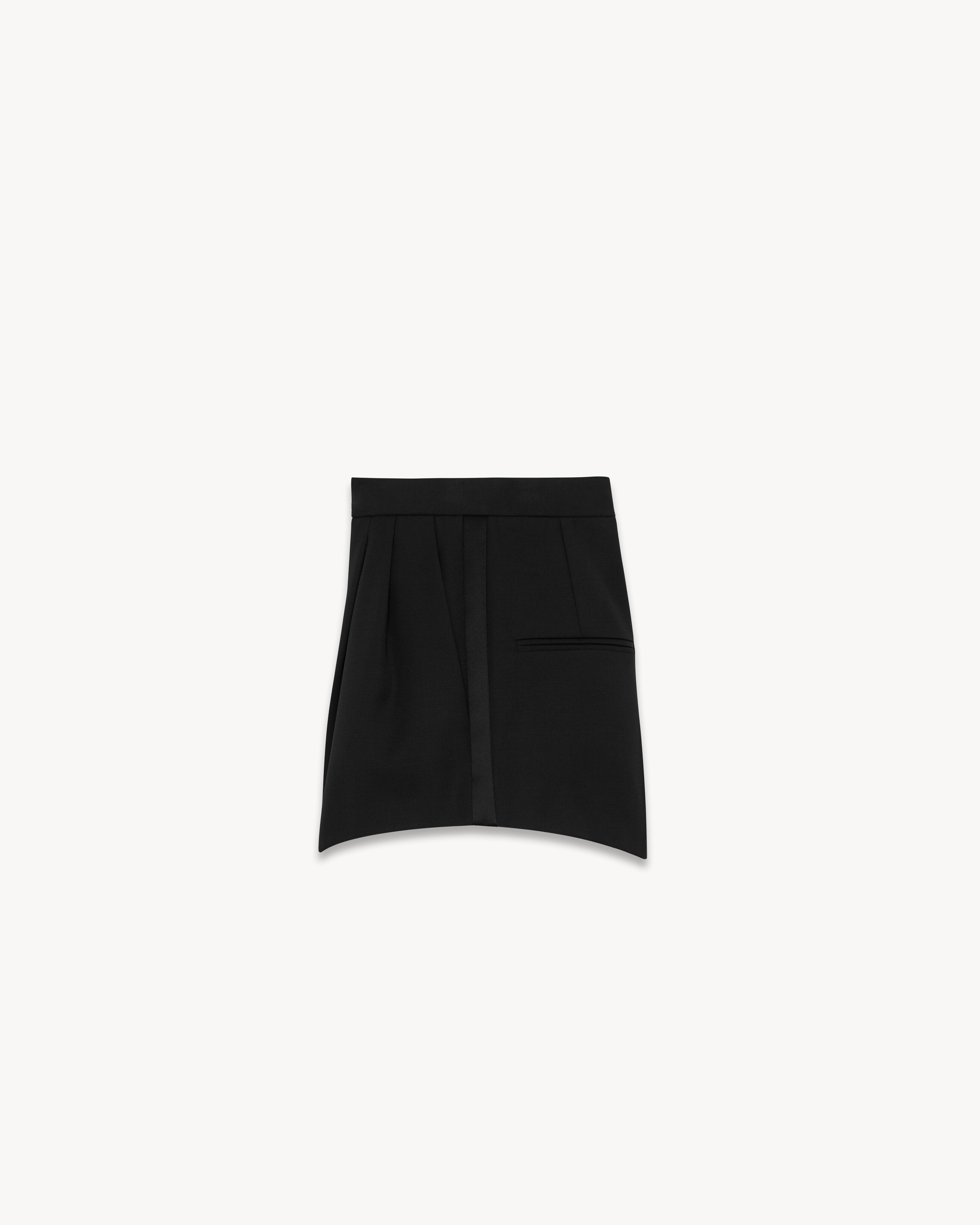 Tuxedo shorts in grain de poudre