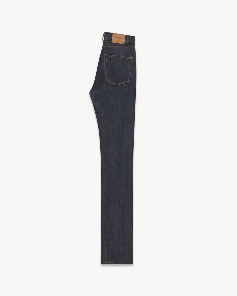 Jeans slim-fit stile anni ‘90 in denim indaco grezzo