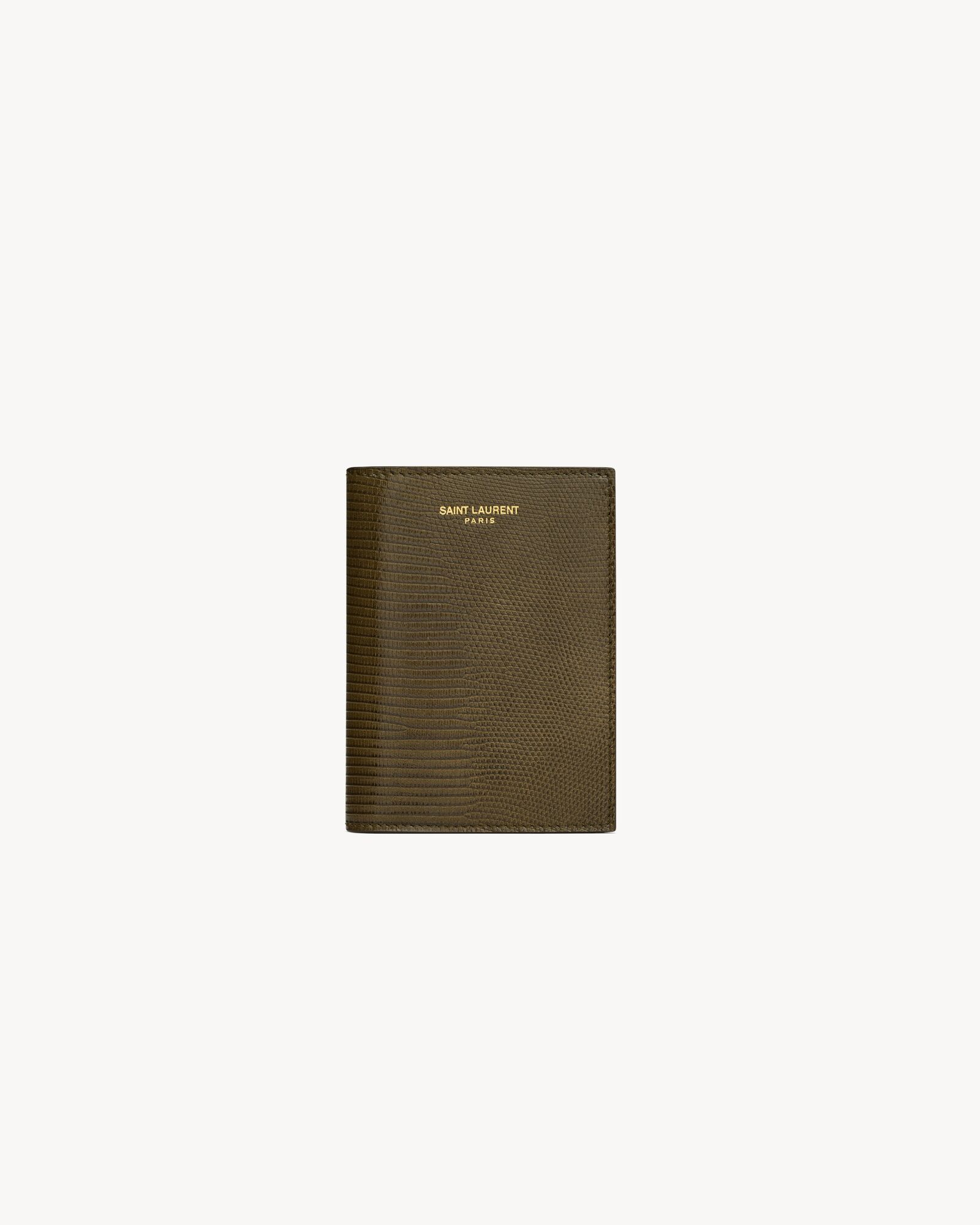 Saint Laurent Paris credit card wallet in lizard | Saint Laurent | YSL.com