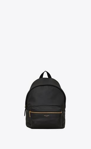 city toy backpack in smooth leather and canvas