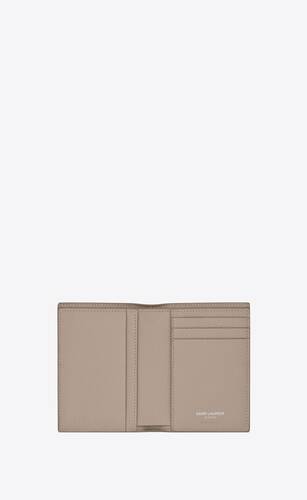 tiny cassandre credit card wallet in grained leather