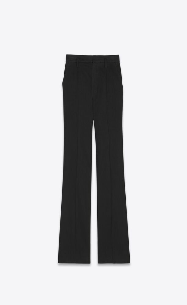 high-waisted pants in black denim
