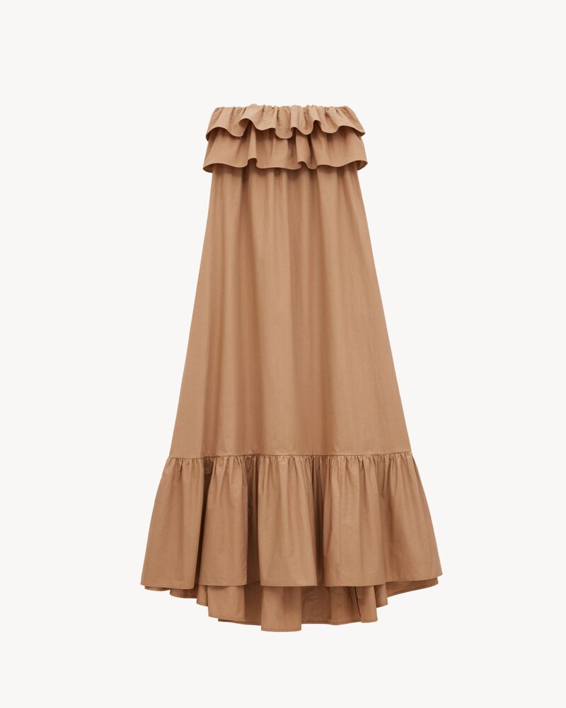 ruffled dress in cotton serge