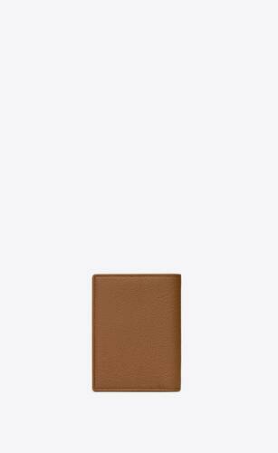 cassandre shadow saint laurent credit card wallet in grained leather