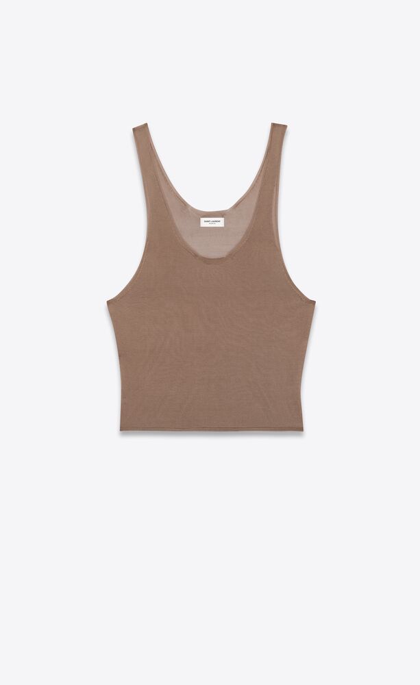 Tank top in silk | Saint Laurent | YSL.com