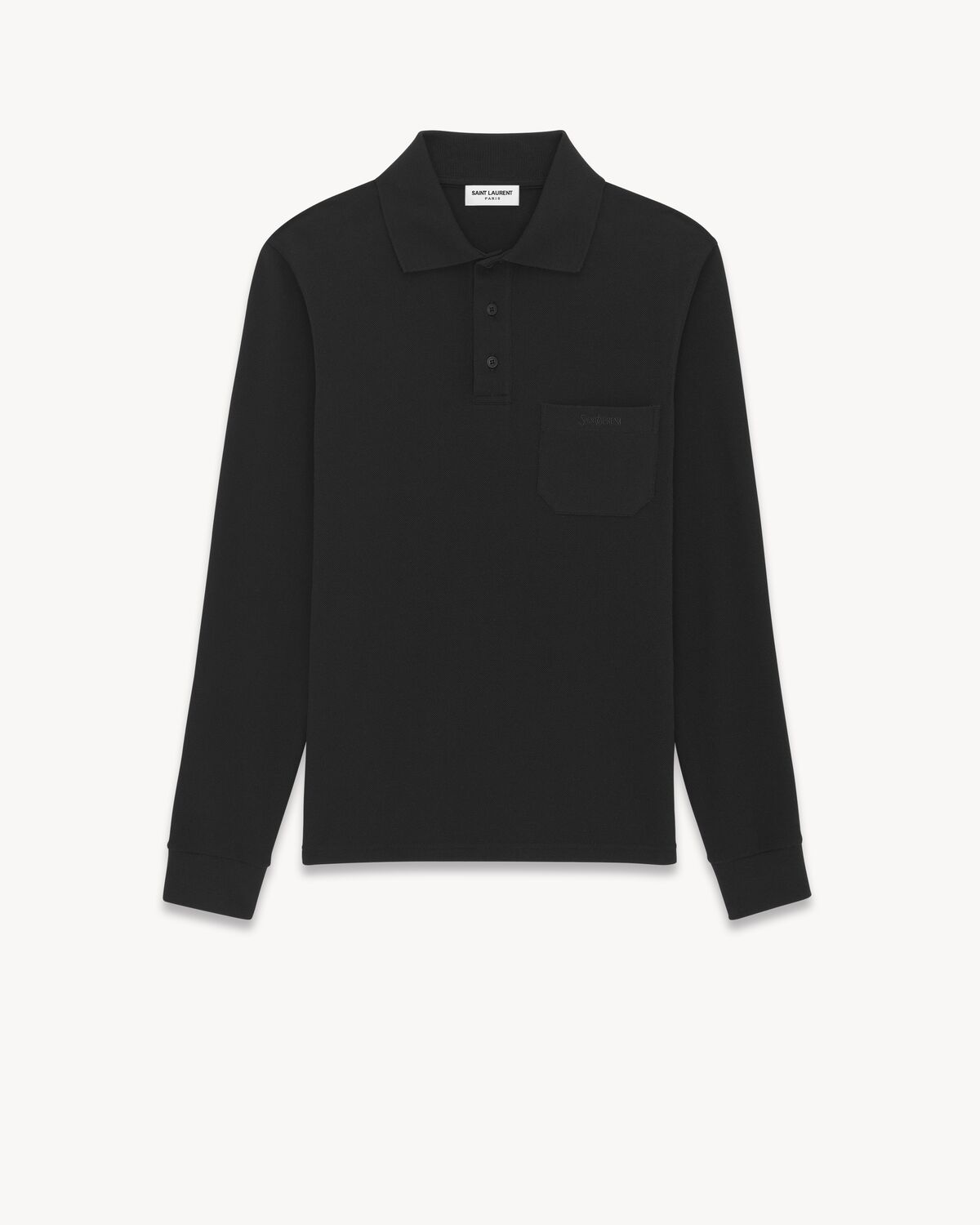 Polo Saint Laurent en Piqué de Algodón