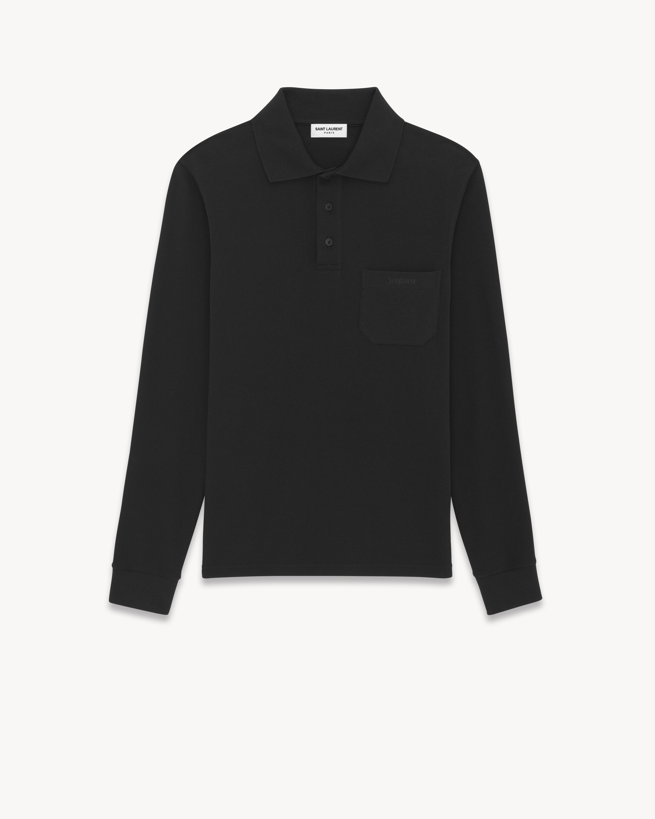 SAINT LAURENT Polo Shirt In Cotton Piqu Saint Laurent YSL saint-laurent-polo-shirt-in-cotton-piqu-saint-laurent-ysl