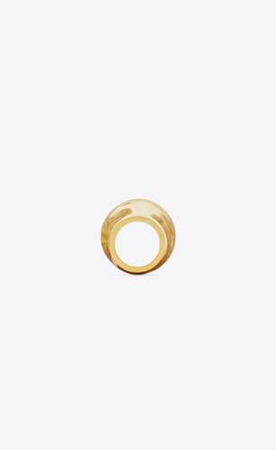anillo abombado de resina y metal