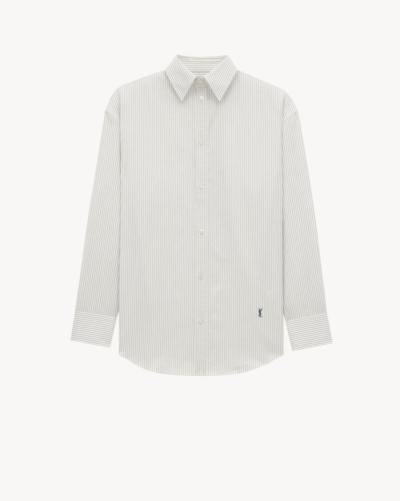 CASSANDRE shirt in striped cotton poplin