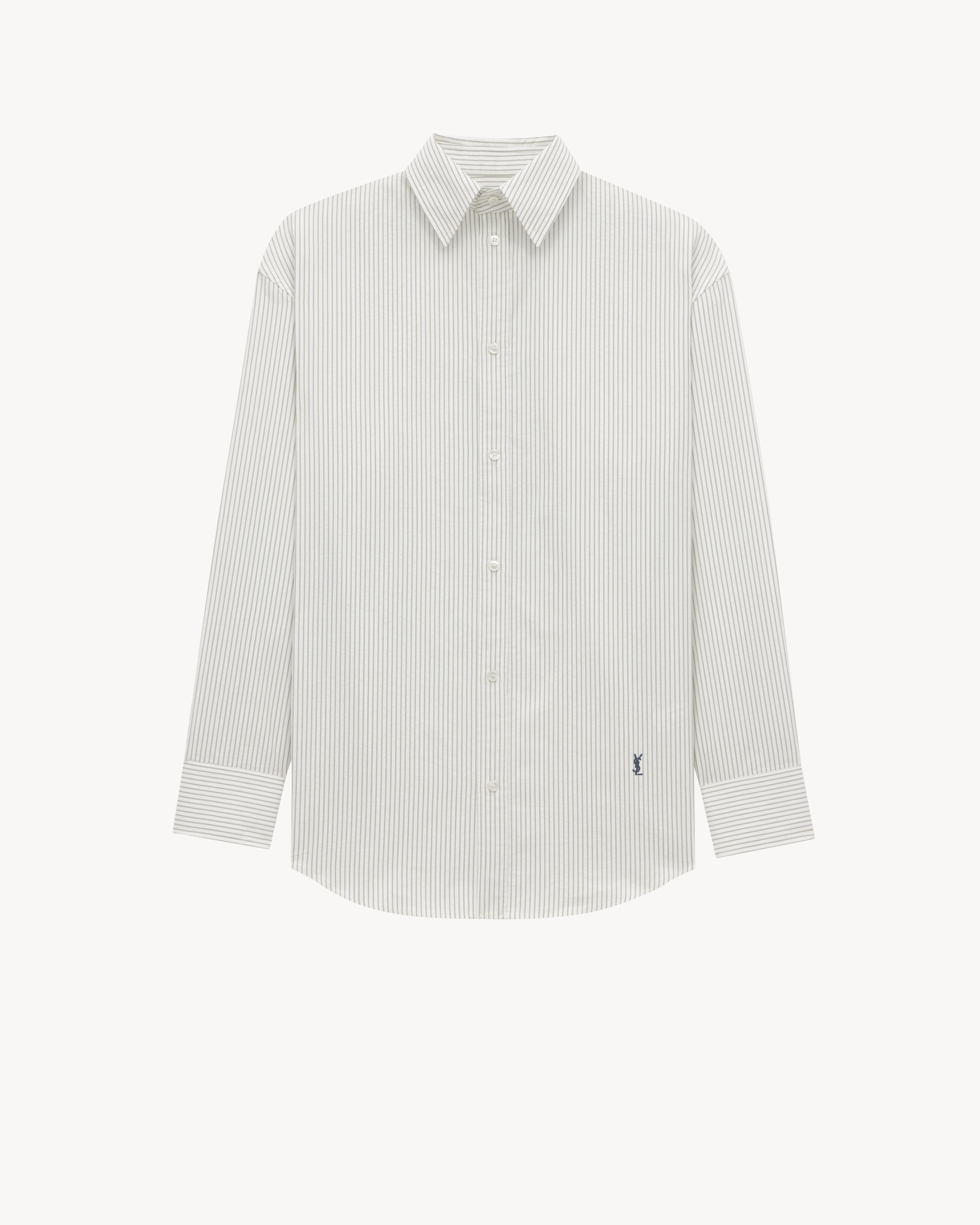 CASSANDRE shirt in striped cotton poplin
