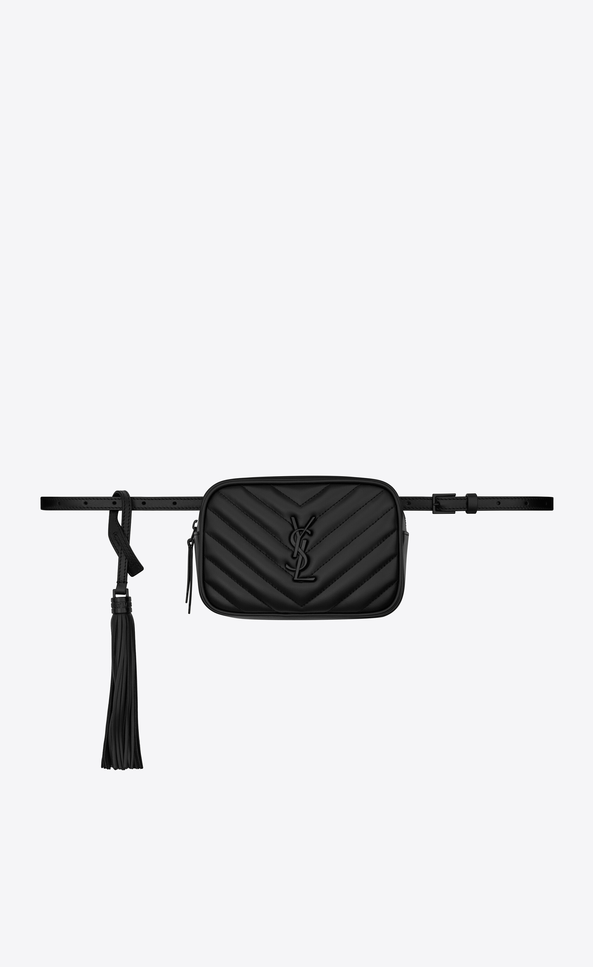 Saint Laurent Lou Belt Bag in Quilted Leather - Black - Women